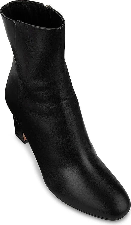 Women's Sellier 85MM Leather Booties - Black - Size 5.5 - Image 4