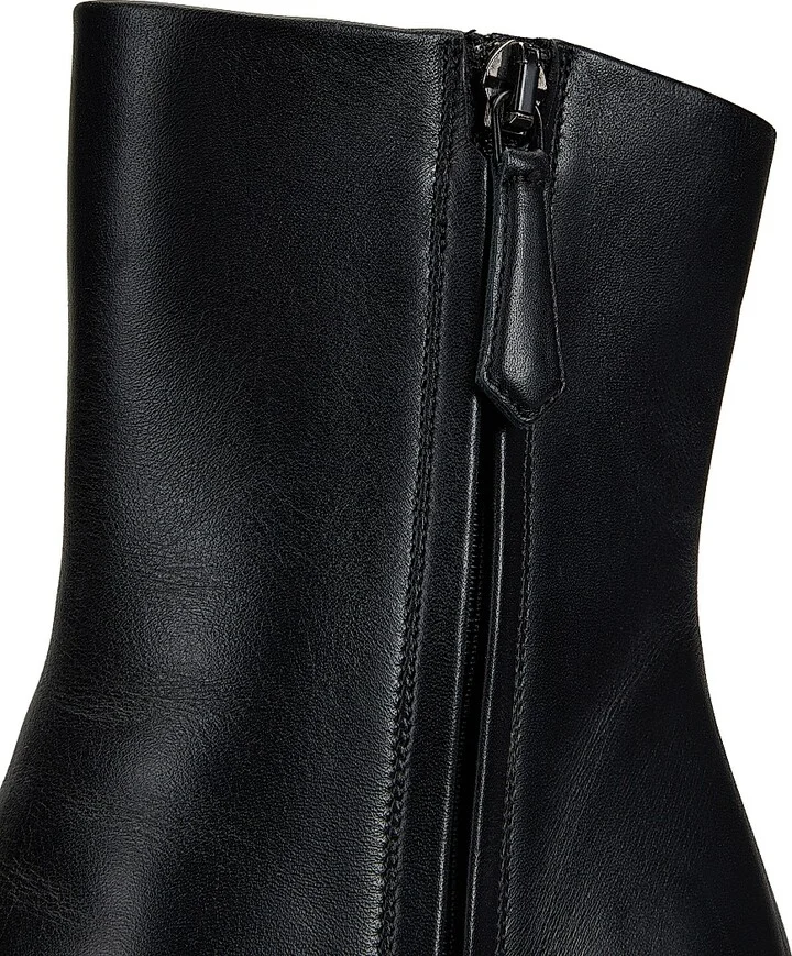 Women's Sellier 85MM Leather Booties - Black - Size 5.5 - Image 5