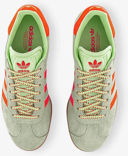 Womens Semi Green Spark Solar O Gazelle Suede Low-Top Trainers 7 - Image 2
