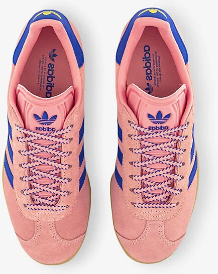 Womens Semi Pink Spark Lucid Bl Gazelle Suede Low-Top Trainers 3 - Image 2