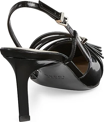 Women's Seraphine 75MM Leather Slingback Pumps - Nero - Size 9 - Image 3