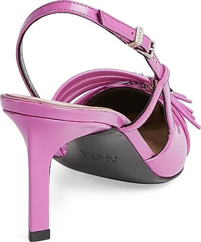 Women's Seraphine 75MM Leather Slingback Pumps - Nero - Size 9 - Image 7