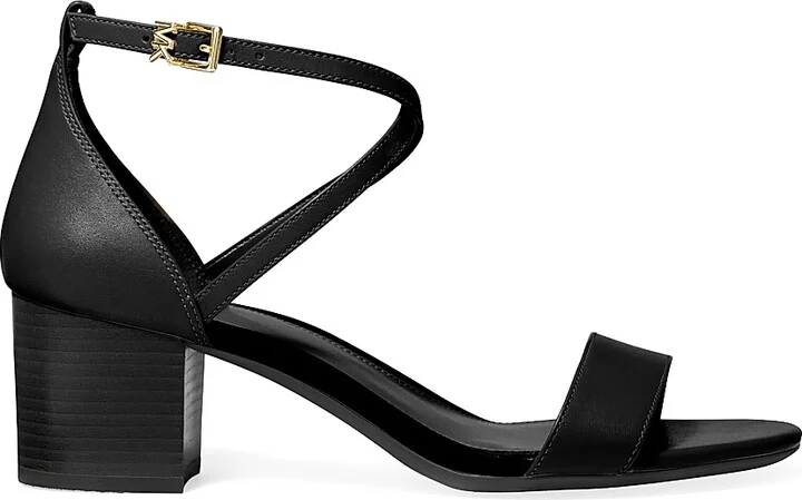 Women's Serena 60MM Leather Criss-Cross Sandals - Black - Size 5