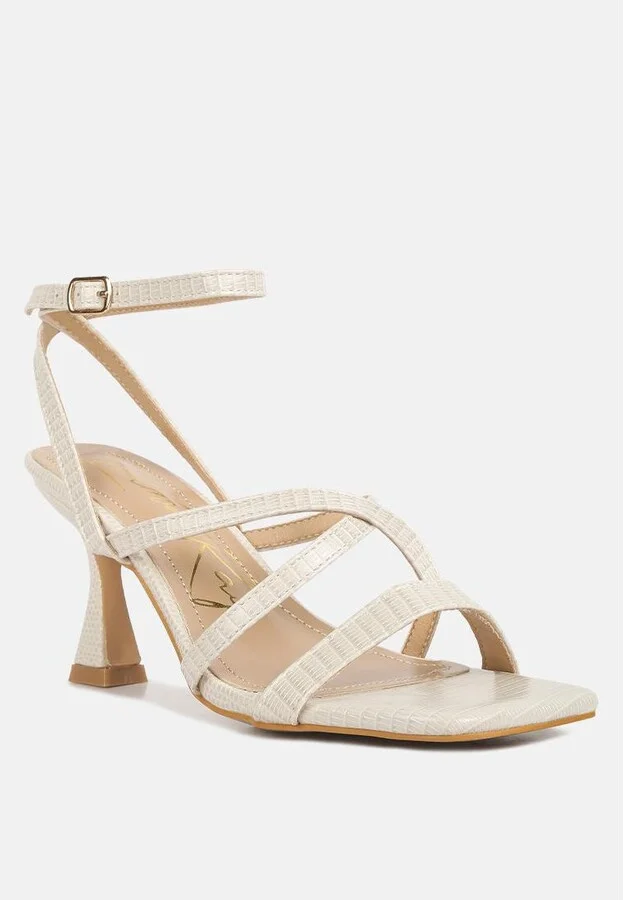 Womens Serling Croc Spool Heel Sandals - Image 3