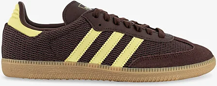 Womens Shadow Brown Power Yello Samba Og Leather Low-Top Trainers Eur 40.5 / 7.5 Uk Women