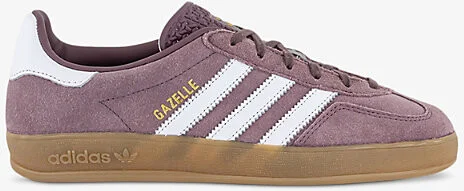 Womens Shadow Fig White Gum Gazelle Indoor Suede Trainers Eur 38/5 Uk Women