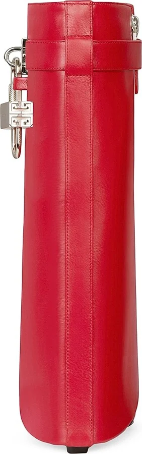 Women's Shark Lock Ankle Boots in Leather - Red - Size 5 - Image 4