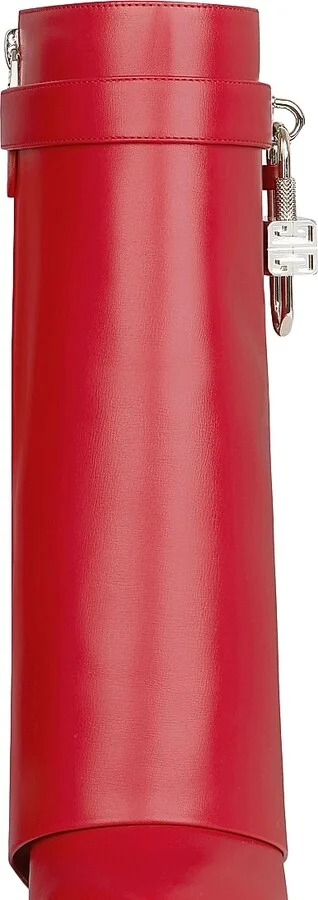 Women's Shark Lock Ankle Boots in Leather - Red - Size 5 - Image 7