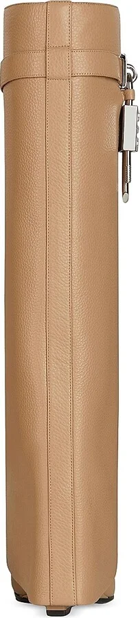 Women's Shark Lock Pant Boots in Grained Leather - Beige - Size 5 - Image 4