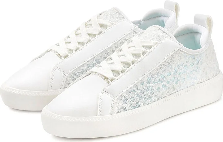 Women's Sheer Lace Detail Sneakers