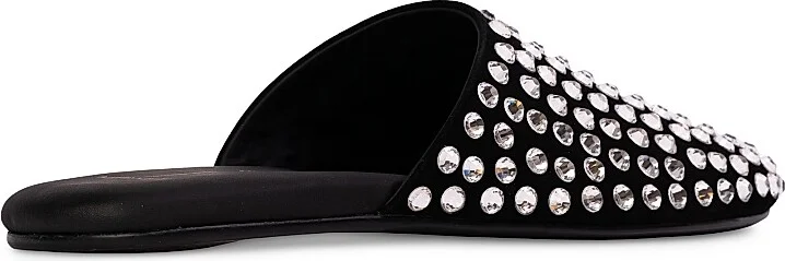 Women's Shiloh Crystal Slippers - Black Embellished - Size 7 - Image 4