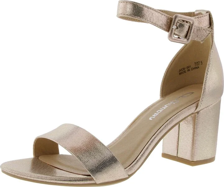 Womens Shimmer Metallic Ankle Strap