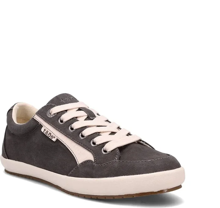Women's Shooting Star Graphite Beige Distressed Sneaker - Medium Width
