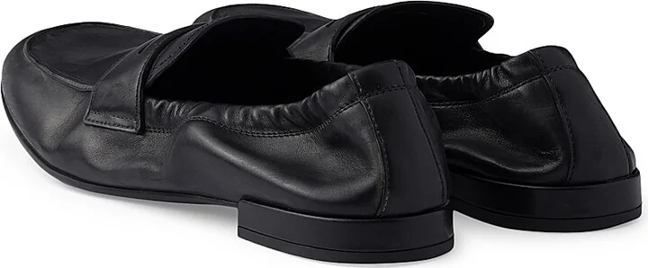 Women's Shuffle Antiqued Leather Loafers - Black - Size 6 - Image 2