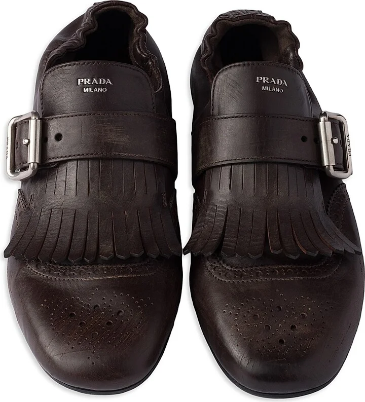 Women's Shuffle Fringed Monk Strap Shoes - Black - Size 6 - Image 7