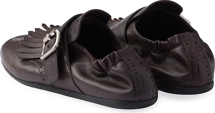 Women's Shuffle Fringed Monk Strap Shoes - Black - Size 6 - Image 8