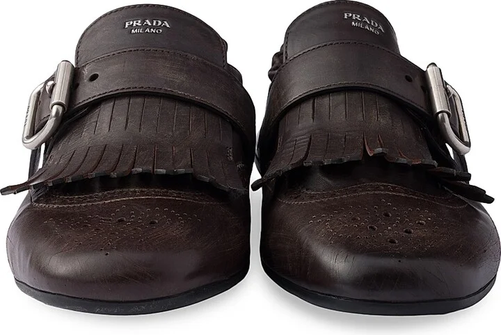 Women's Shuffle Fringed Monk Strap Shoes - Black - Size 6 - Image 9