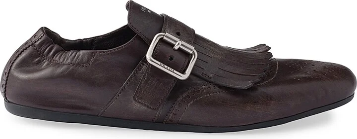 Women's Shuffle Fringed Monk Strap Shoes - Black - Size 6 - Image 11