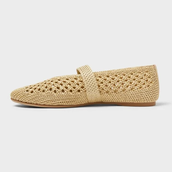 Women's Sia Knit Woven Mary Jane Flats - Universal Thread™ : Cushioned Insole, Buckle Closure - Image 2
