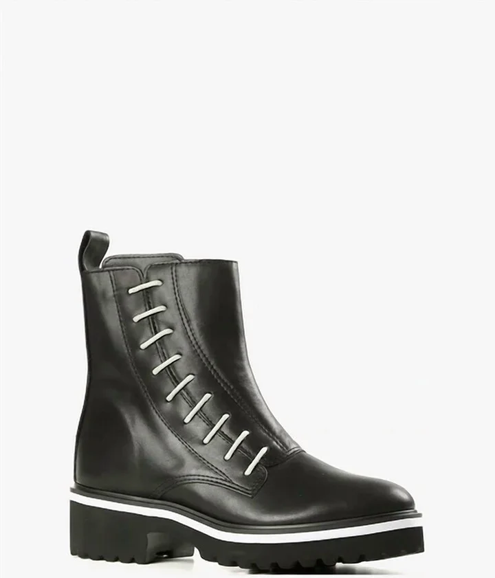 Women's Side Cord Bootie In Black