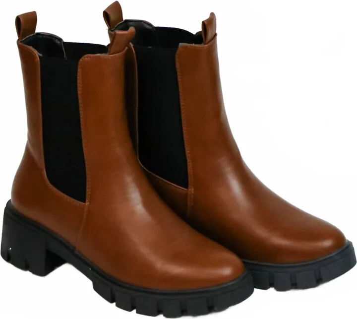 Women's Side Stretch Booties In Dark Rust