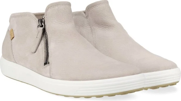 Women's Side Zip Boots In Grey Rose Nubuck