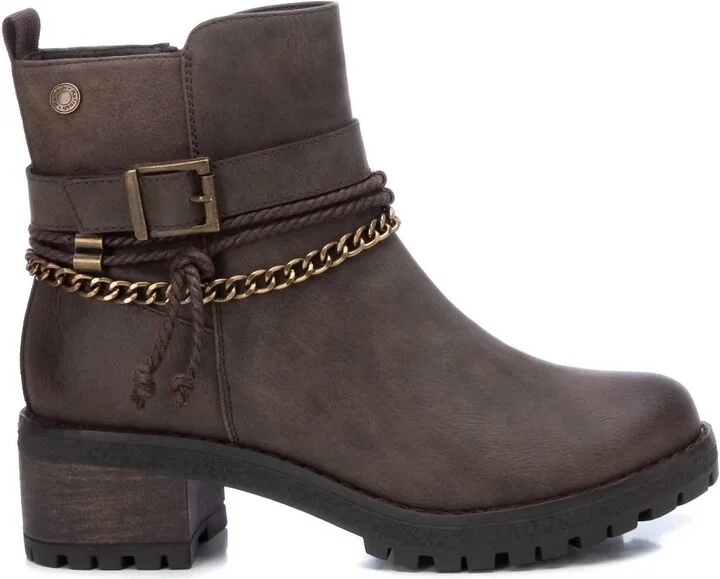 Women's Side Zipper Booties In Taupe