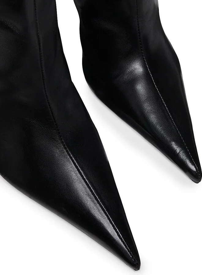 Women's Siena 115MM Leather Over-The-Knee Boots - Black - Size 5.5 - Image 4
