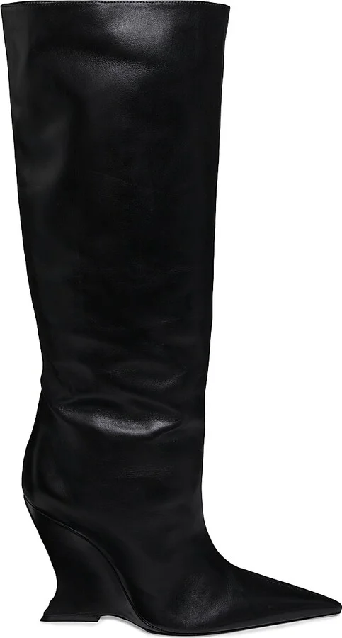 Women's Siena 115MM Leather Over-The-Knee Boots - Black - Size 5.5