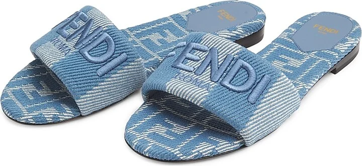 Women's Signature Slide Sandals - Bianco Blue Ceruleo - Size 6 - Image 2
