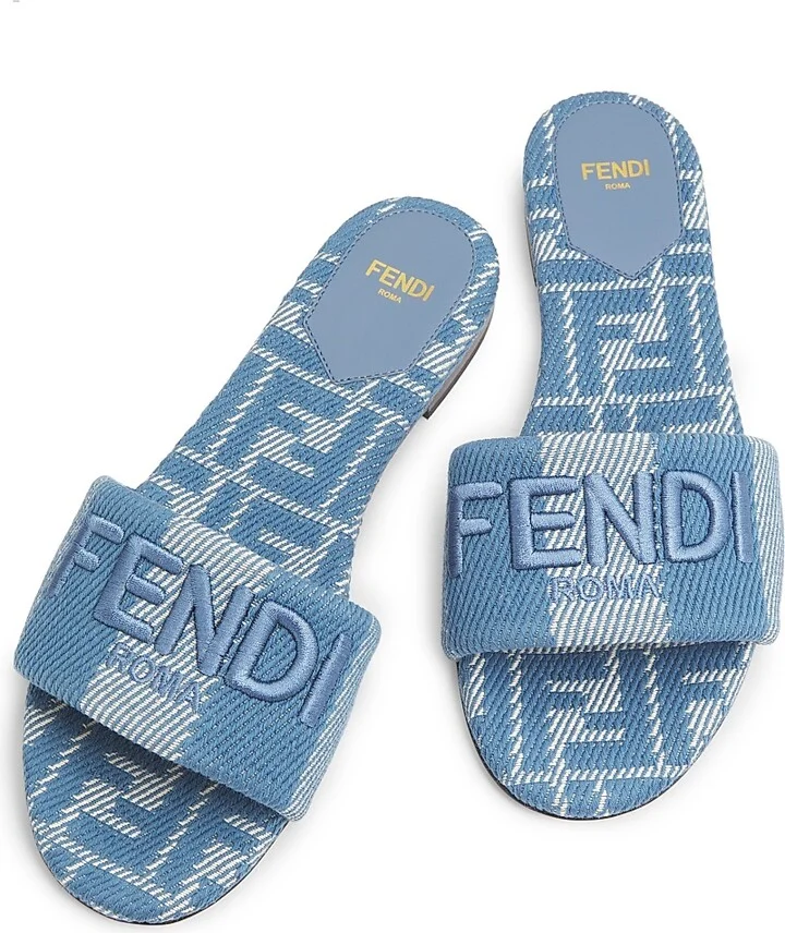Women's Signature Slide Sandals - Bianco Blue Ceruleo - Size 6 - Image 4