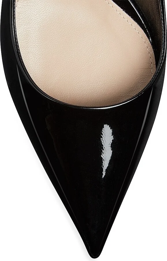 Women's Signoria 105MM Patent Leather Slingback Pumps - Ancora - Size 6 - Image 9