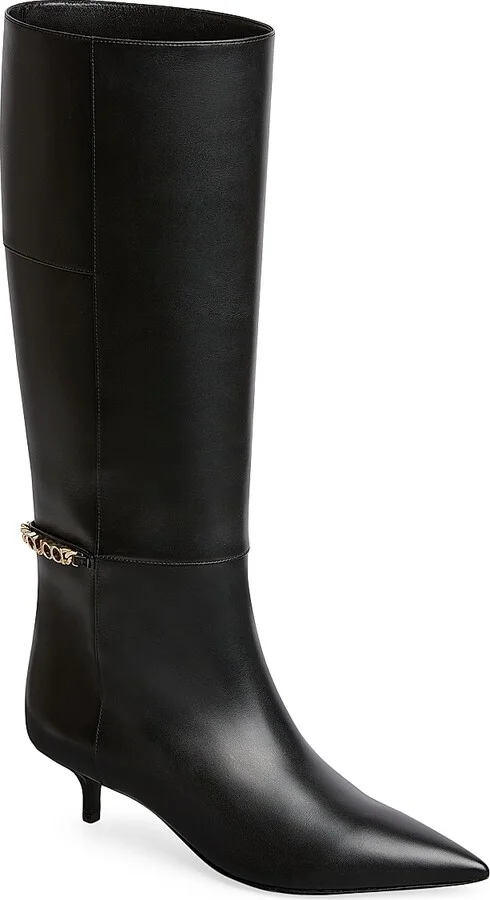 Women's Signoria 50MM Leather Tall Boots - Black - Size 6 - Image 2