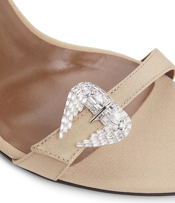 Women's Silk Slingback Sandals - Tan - Size 7.5 - Image 6