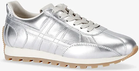 Womens Silver Allacciato H 671 Leather Low-Top Trainers Eur 37 / 4 Uk Women