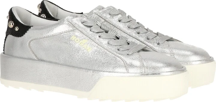 Womens Silver/Black Sneaker