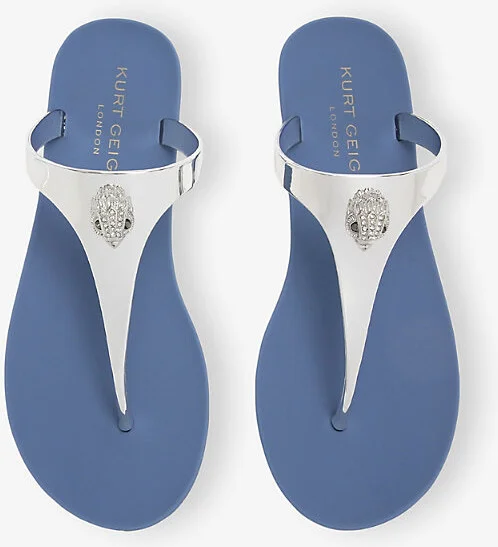 Womens Silver Com Maddison Faux-Leather Sandals Eur 39 / 6 Uk Women - Image 2