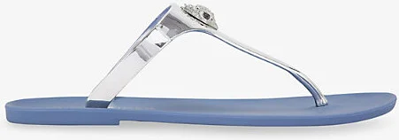 Womens Silver Com Maddison Faux-Leather Sandals Eur 39 / 6 Uk Women