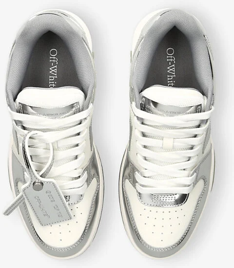 Womens Silver Com Out Of Office Leather Low-Top Trainers Eur 36 / 3 Uk Women - Image 2