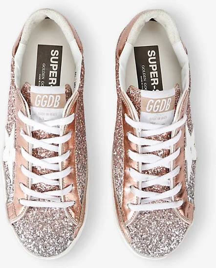 Womens Silver Com Super-Star Exclusive 1 Leather Low-Top Trainers Eur 42/ 9 Uk Women - Image 2