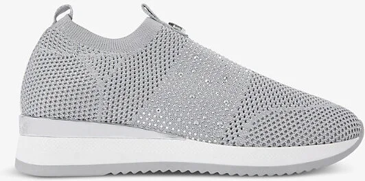 Womens Silver Janeiro 2 Crystal-Embellished Mesh Low-Top Trainers Eur 36 / 3 Uk Women