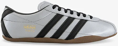 Womens Silver Metallic Tokyo Decon W Leather Low-Top Trainers Eur 40 / 7 Uk Women