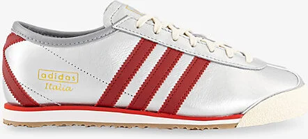 Womens Silver Metallic Victory Italia 70S Metallic-Leather Low-Top Trainers 4