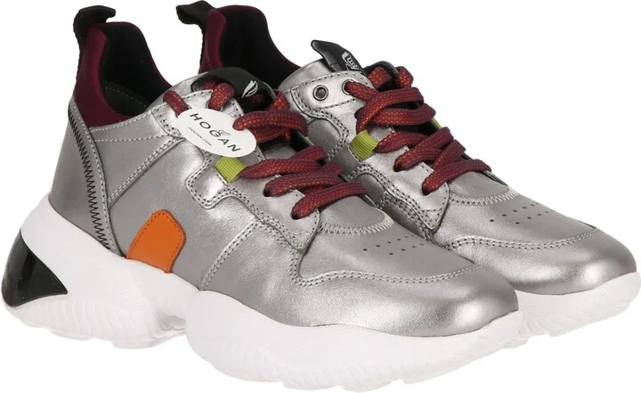 Womens Silver Multi Sneaker