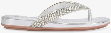 Womens Silver Riviera Jewel Embellished Woven Sandals Eur 36 / 3 Uk Women