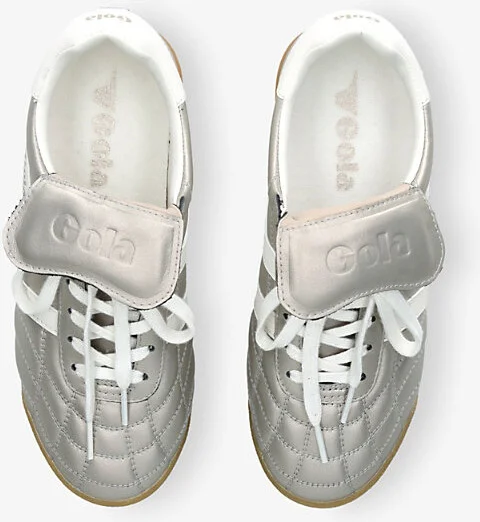 Womens Silver Stadium Leather Low-Top Trainers Eur 40 / 7 Uk Women - Image 2