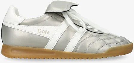 Womens Silver Stadium Leather Low-Top Trainers Eur 40 / 7 Uk Women