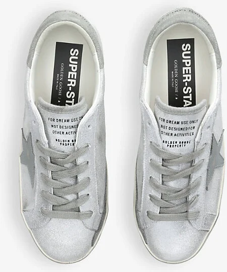 Womens Silver Superstar 70302 Leather Low-Top Trainers Eur 37 / 4 Uk Women - Image 2