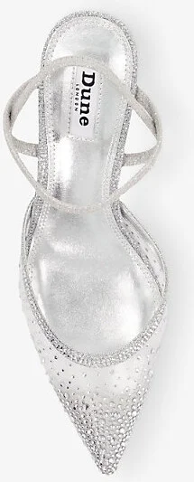 Womens Silver Synthetic Charismatic Mesh Sling-Back Courts Eur 40 / 7 Uk Women - Image 2