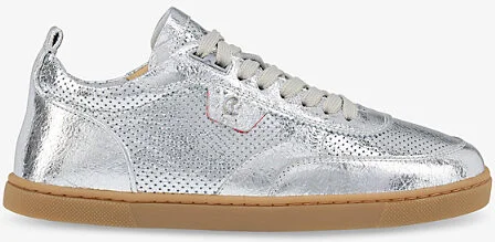 Womens Silver Tutti Rui Metallic-Leather Low-Top Trainers Eur 36 / 3 Uk Women